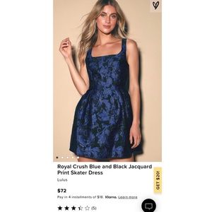 LULU’S - Royal Crush Jacquard Print Skater Dress